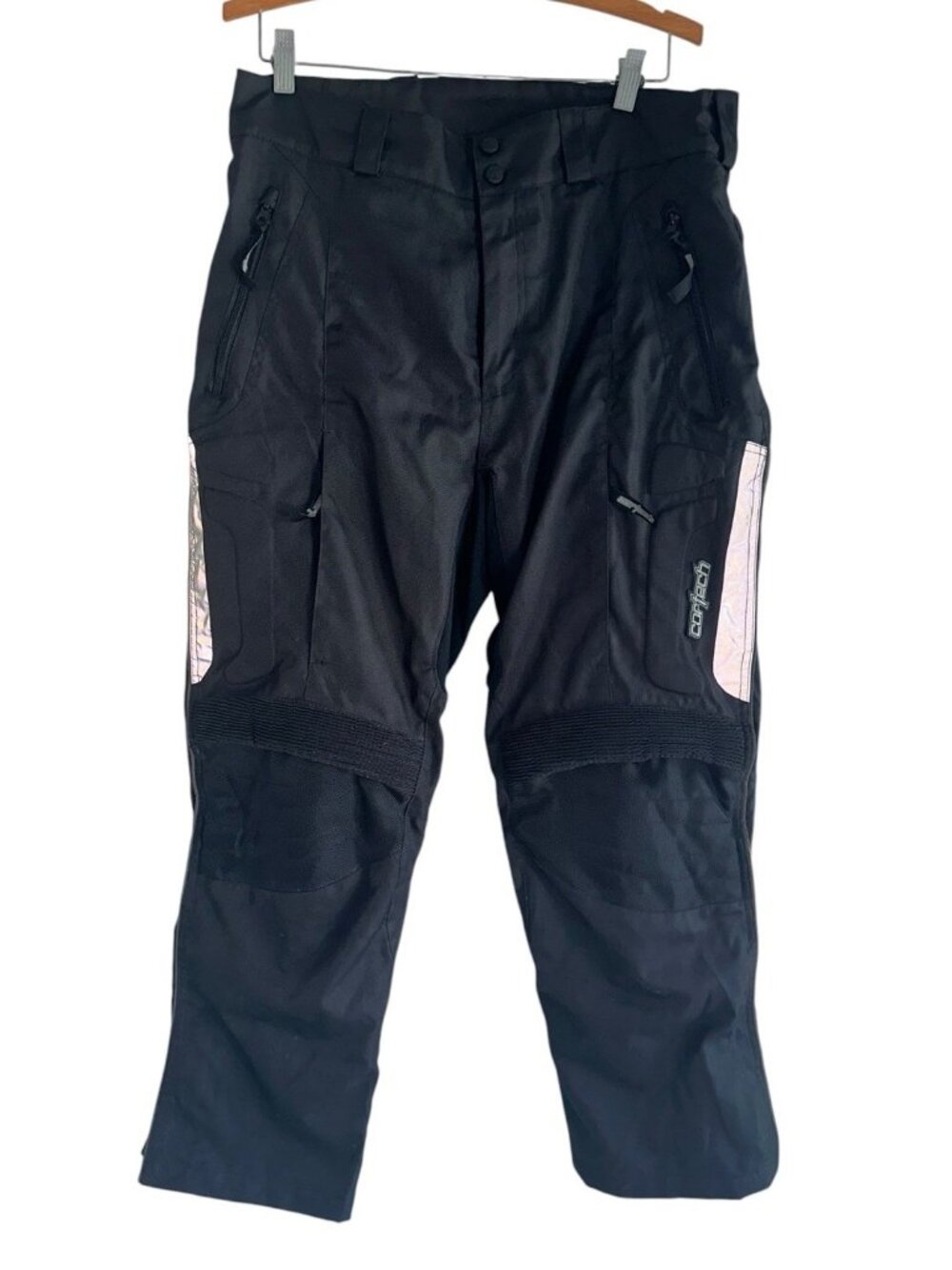 Cortech GX Sport Textile Pants Mens Sz 36 Short Black Rainguard Knee Hip Armor